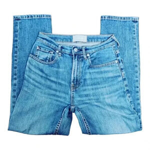 Everlane high waist straight ankle denim blue jeans 25
